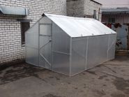 Теплица из оцинкованной незамкнутой трубы "СЛАВА-Люкс"